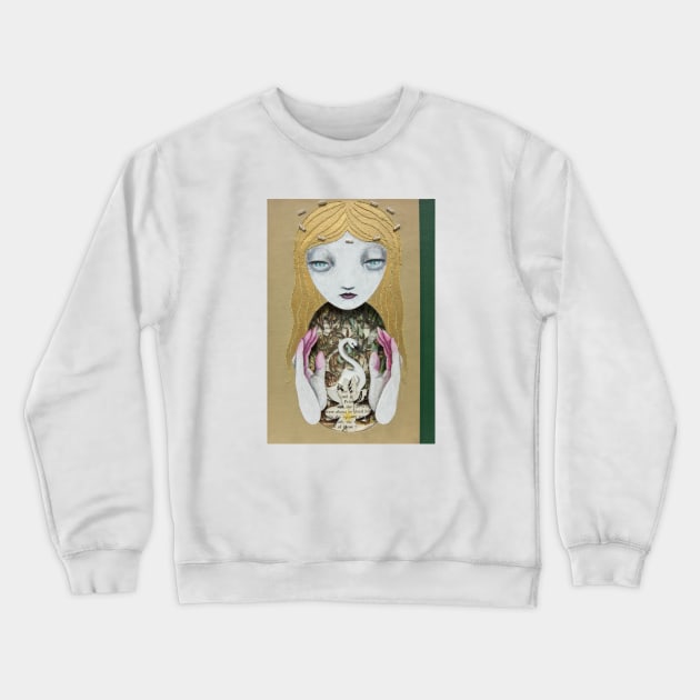 And her heart flew free Crewneck Sweatshirt by Valerie Savarie